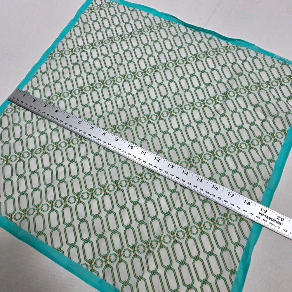 Victoria Beckham Scarf Womens Turquoise Portofino 97 Chain Link Square Bandana